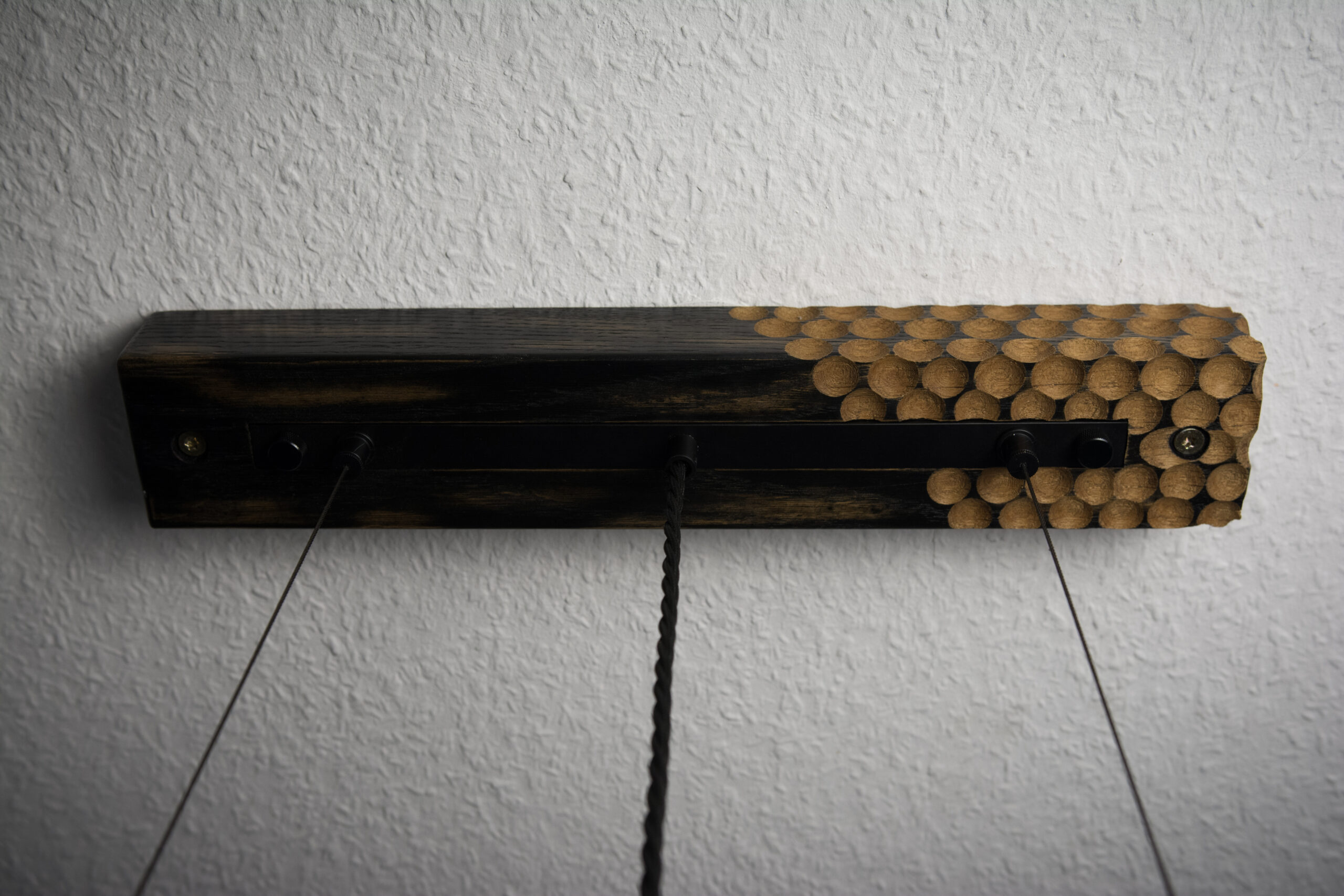 Lampe aus Eichenholz